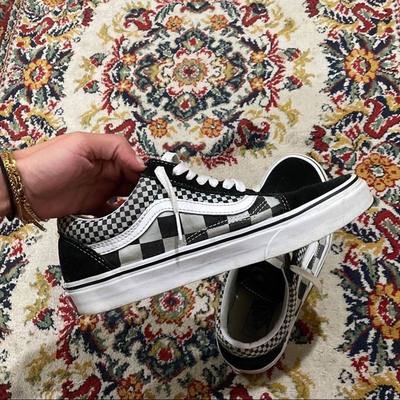“Old Skool Mixed Checker” Vans Size 6.5M, 8W - Picture 4 of 5